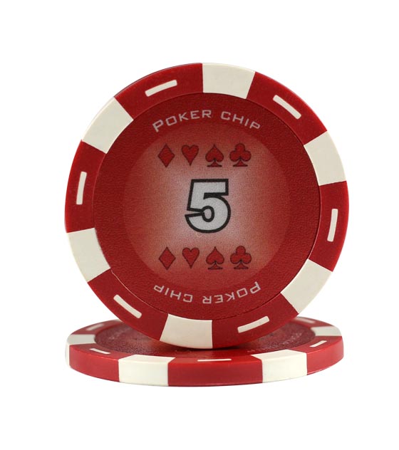 Poker Chip red (5), roll of 25